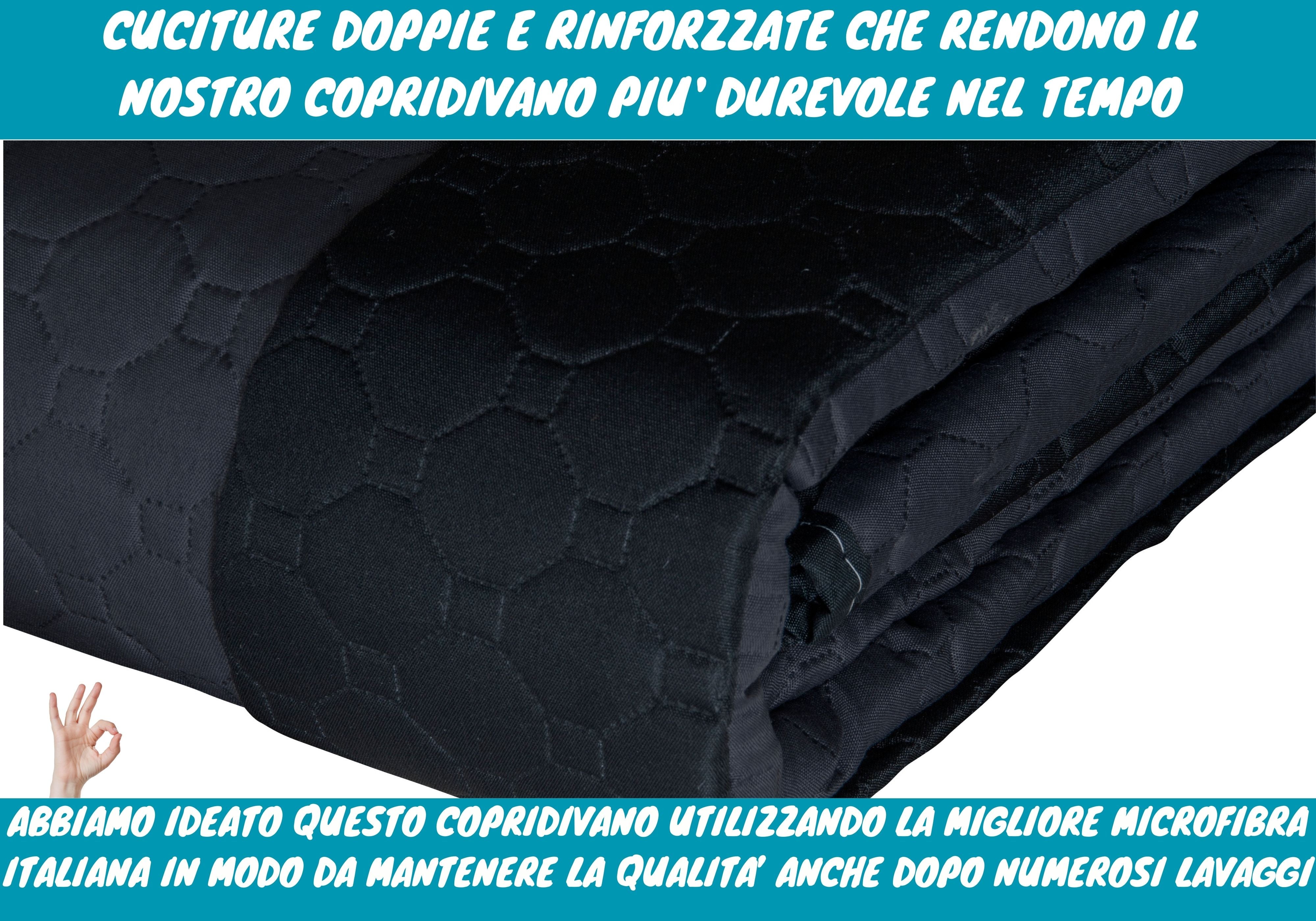 Copridivano 3 posti con braccioli impermeabile antiscivolo