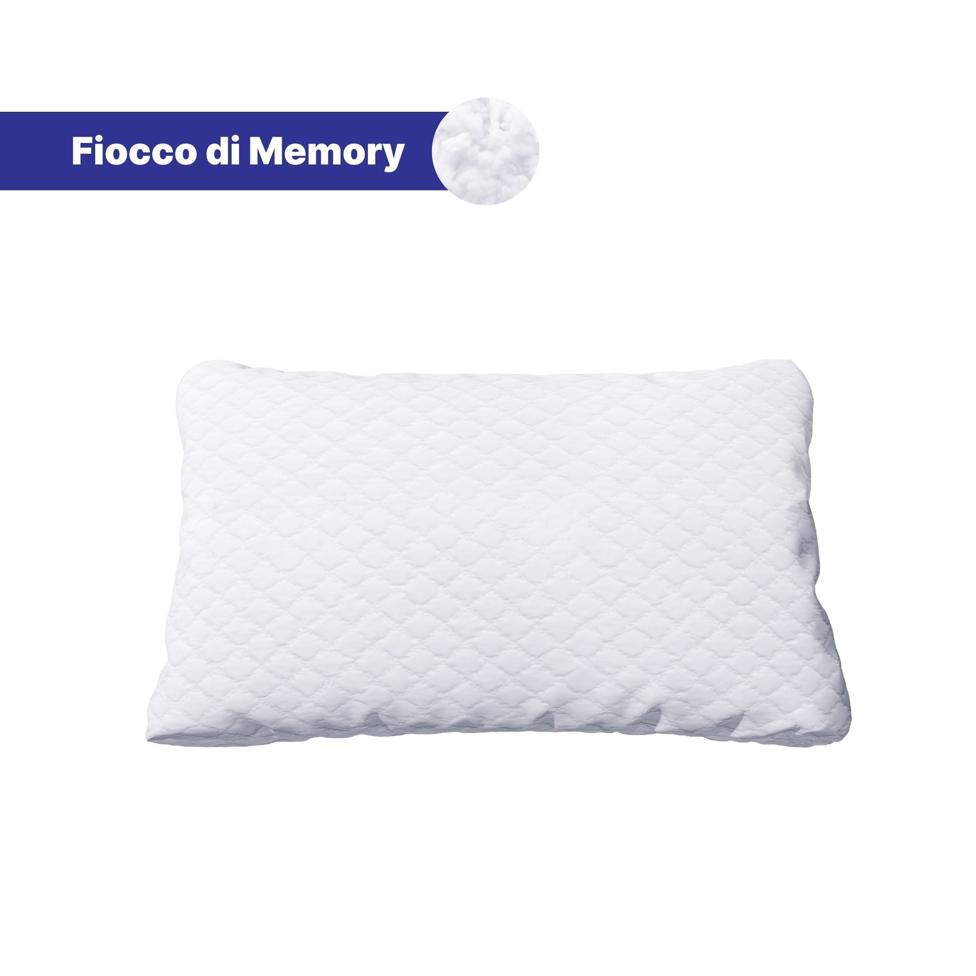 Coppia cuscini letto in fiocco di memory foam